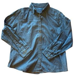 Port and Company Denim Button Down Shirt NWOT